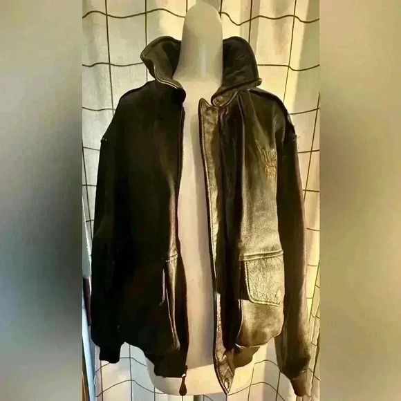 Vintage Winston Leather Bomber Jacket - Picture 1 of 15